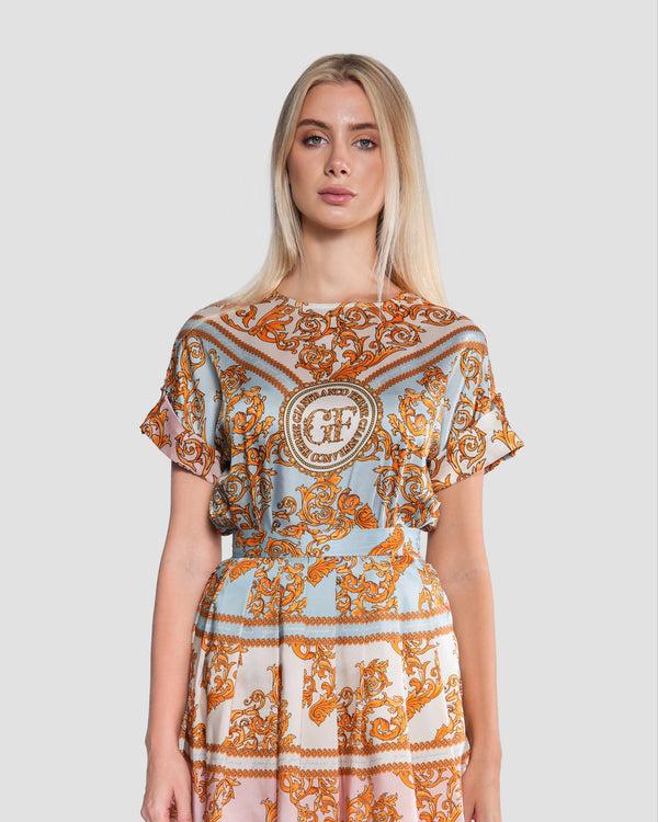 gianfranco ferre Baroque Motif Top Multicolor