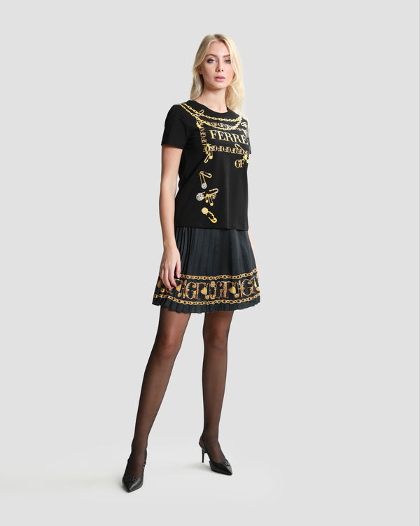 Gianfranco Ferre Baroque Safety Pin T-Shirt Black