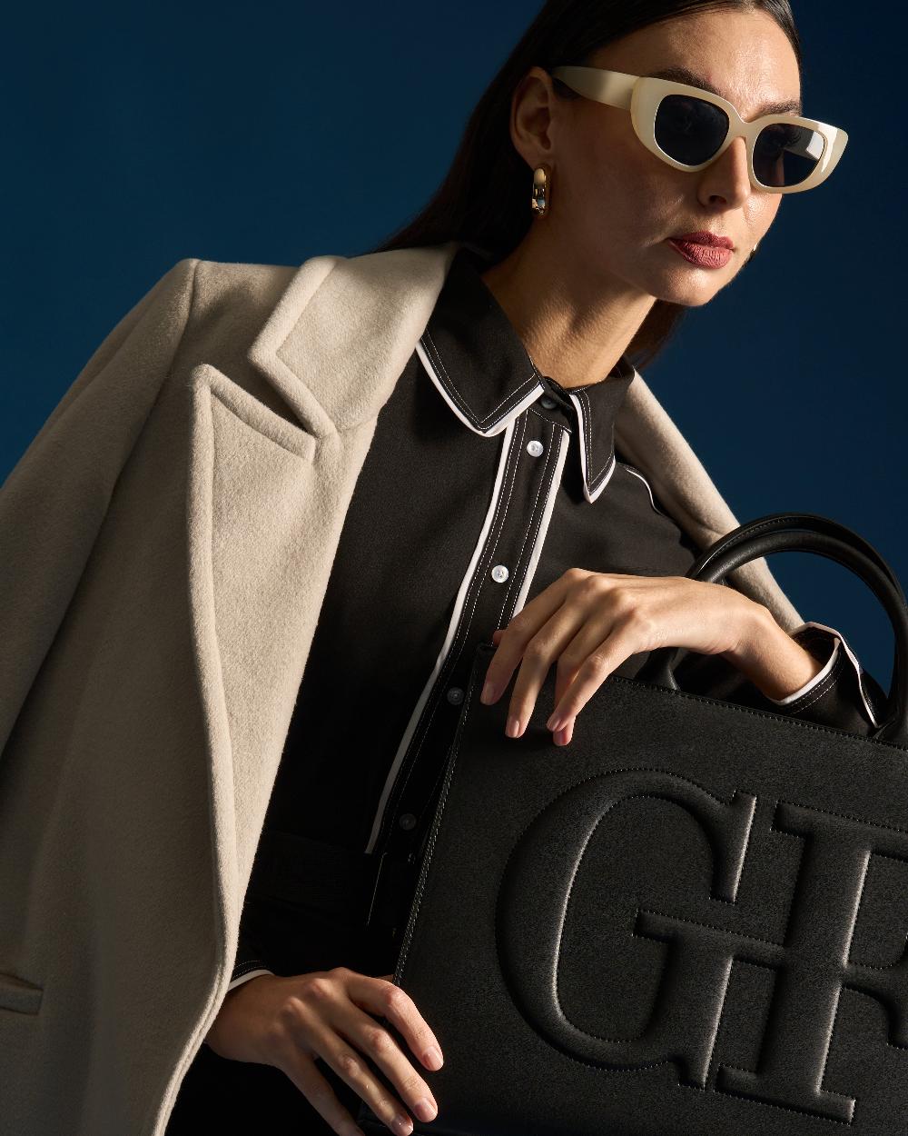 Gianfranco Ferre Belted GF Monogram Coat Beige