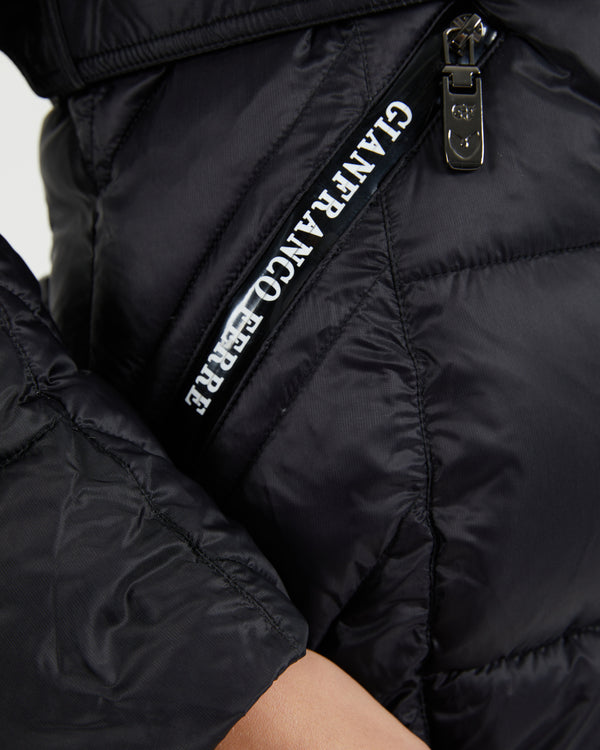 Gianfranco Ferre Belted Puffer Jacket Black