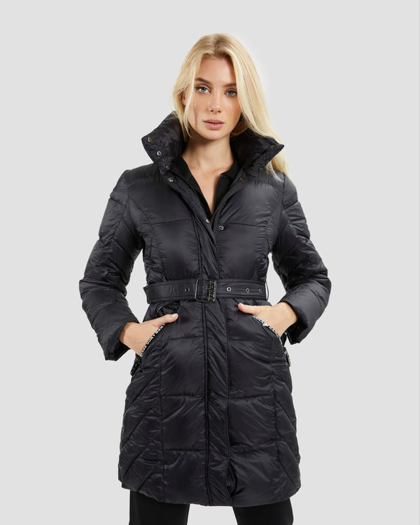 gianfranco ferre Belted Puffer Jacket Black
