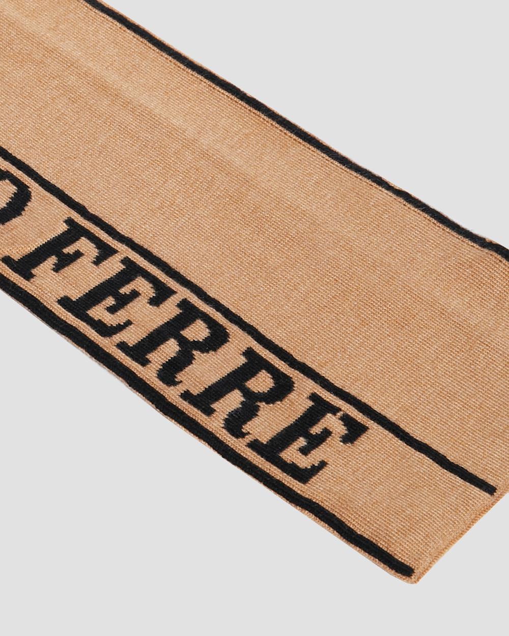 Gianfranco Ferre Brand Detailed Scarf Camel