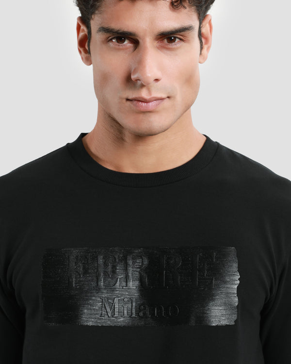 Gianfranco Ferre Brand Embossed Sweatshirt Black