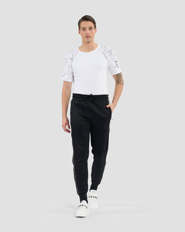 Gianfranco Ferre Brand Embossed Track Pants Black