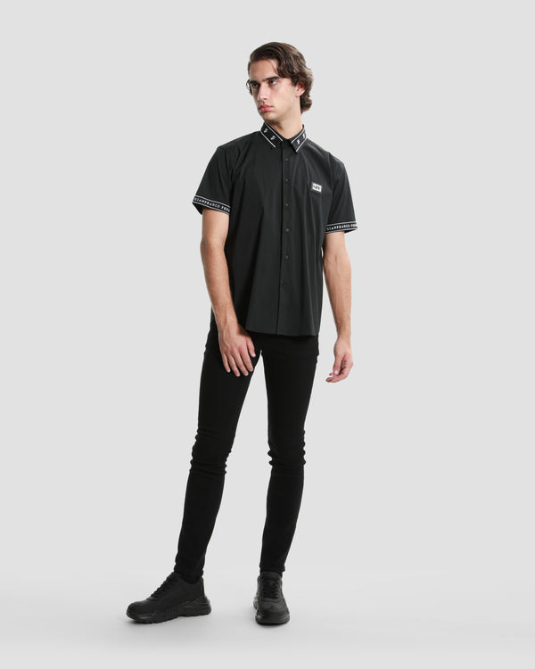Gianfranco Ferre Brand Embroidered Shirt Black