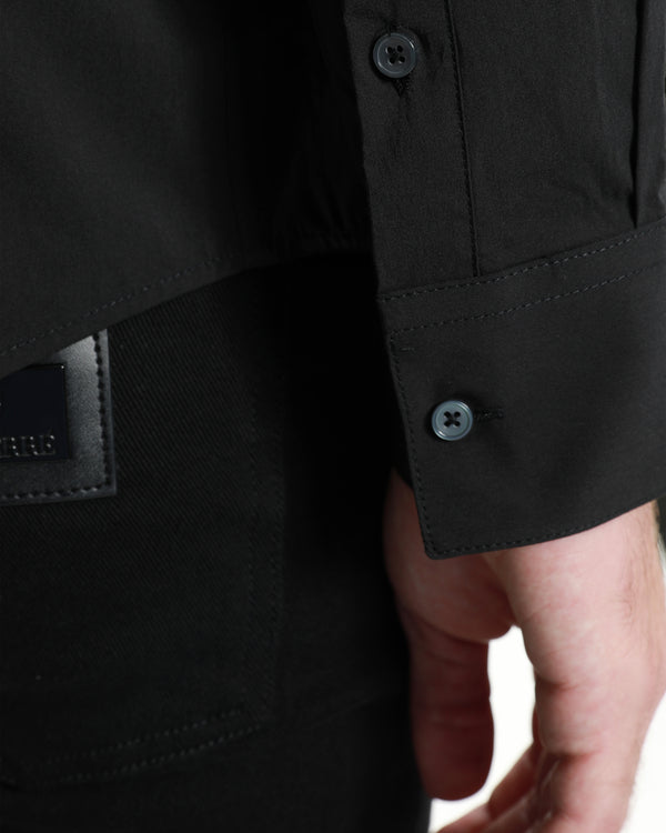 Gianfranco Ferre Brand Embroidered Shirt Black