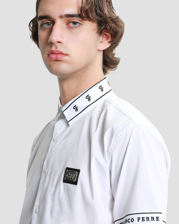 Gianfranco Ferre Brand Embroidered Shirt White