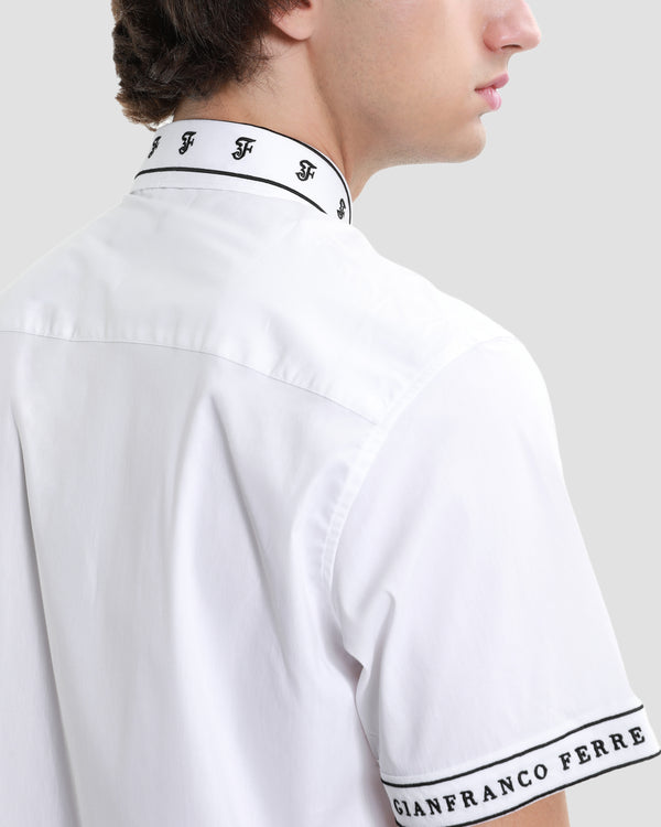 Gianfranco Ferre Brand Embroidered Shirt White