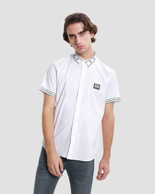 gianfranco ferre Brand Embroidered Shirt White