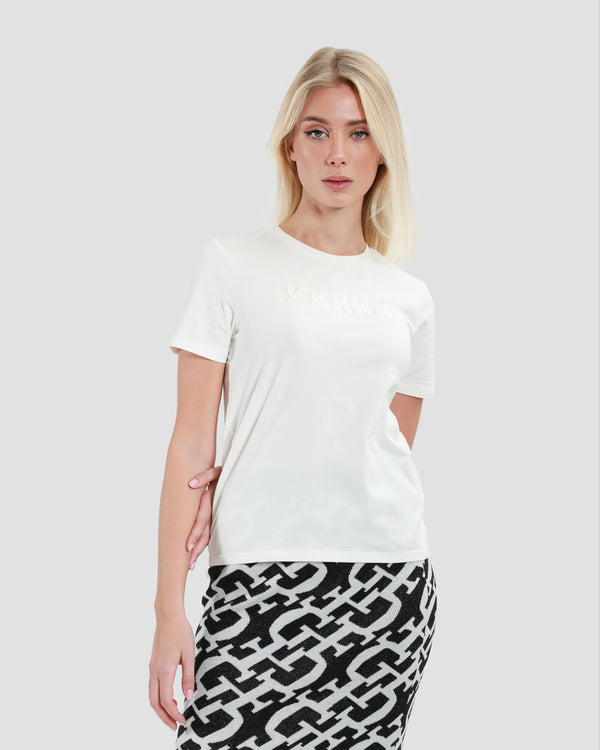 gianfranco ferre Brand Embroidered T-Shirt White