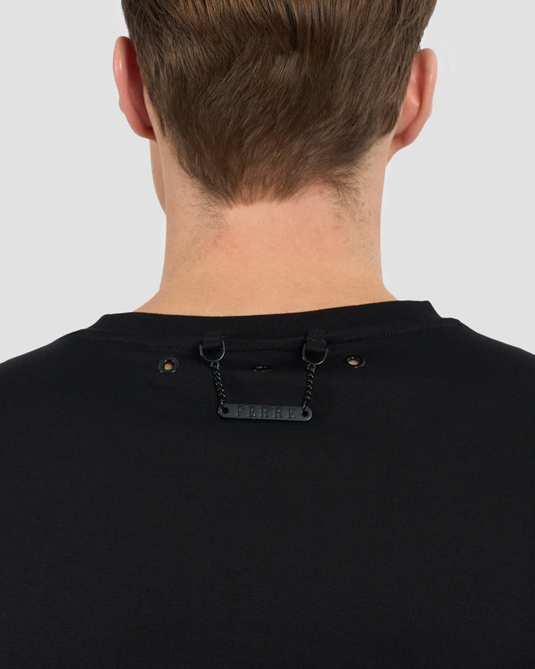 Gianfranco Ferre Brand Patched Chest T-Shirt Black