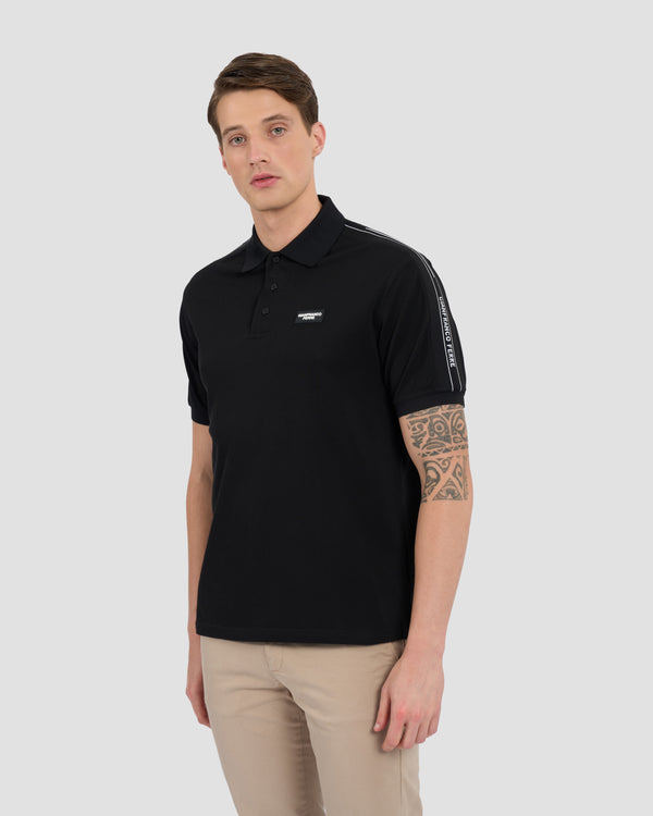 gianfranco ferre Brand Patched Polo Shirt Black