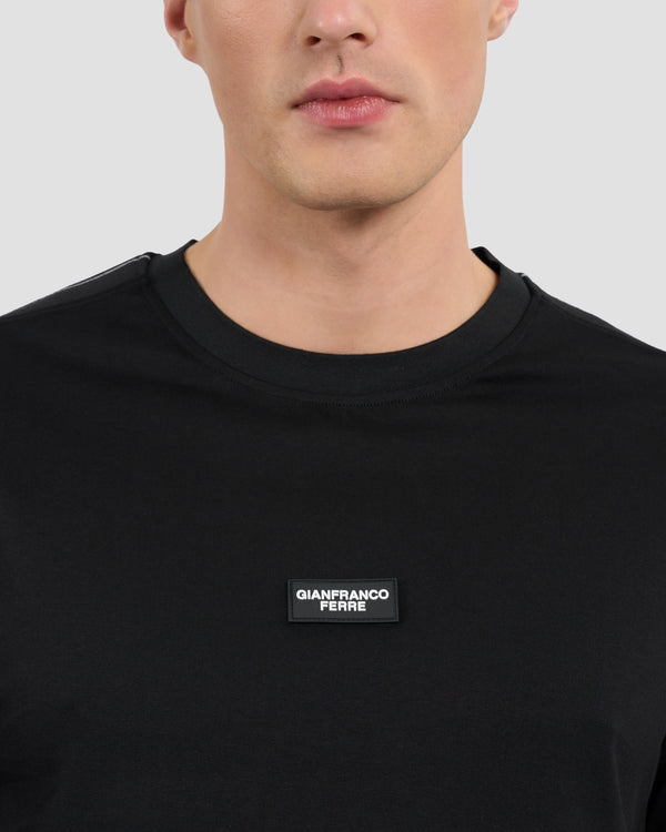 Gianfranco Ferre Brand Patched T-Shirt Black