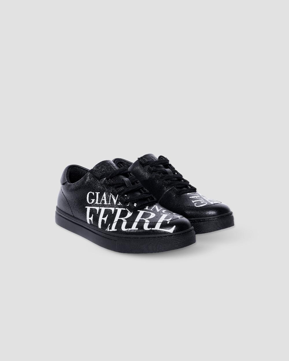 Gianfranco Ferre Brand Print Sneakers Black