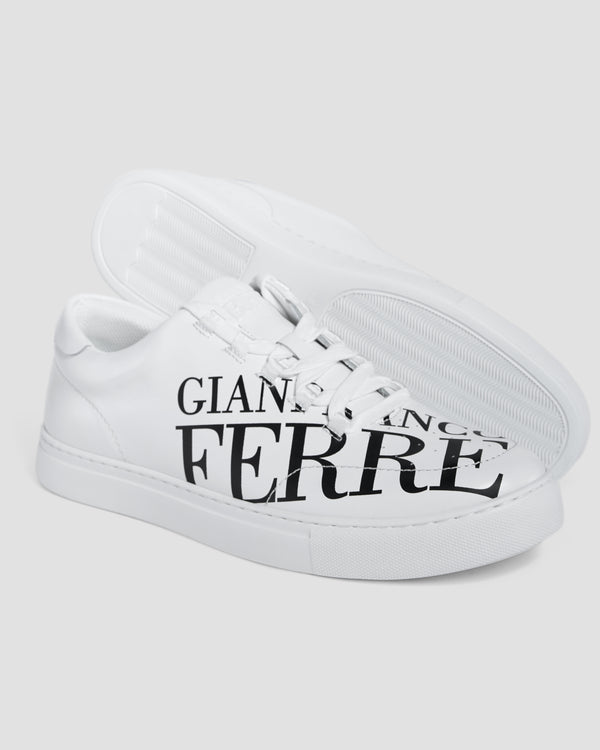 Gianfranco Ferre Brand Print Sneakers White
