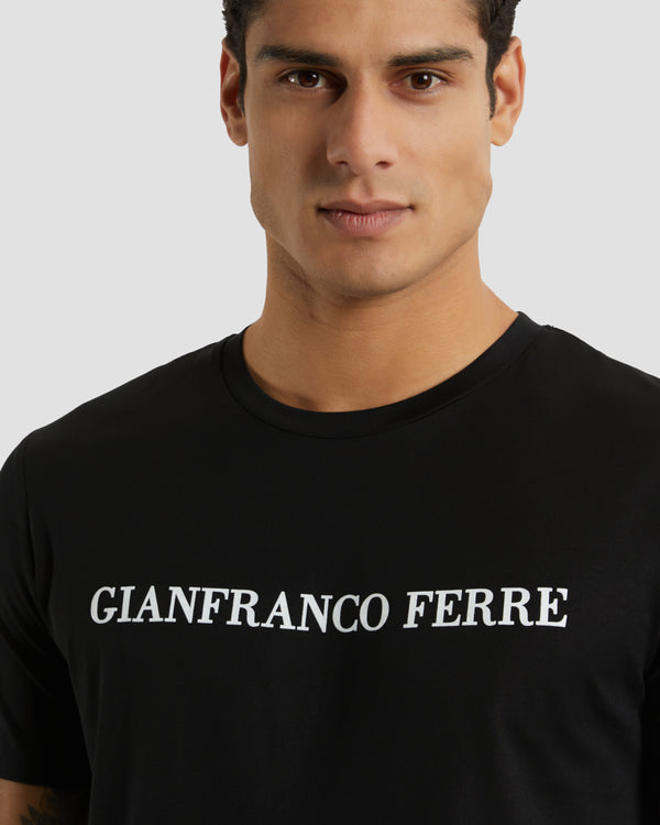 Gianfranco Ferre Brand Print T-Shirt Black