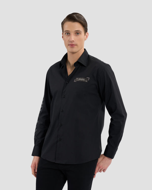 gianfranco ferre Brand Printed Chest Shirt Black