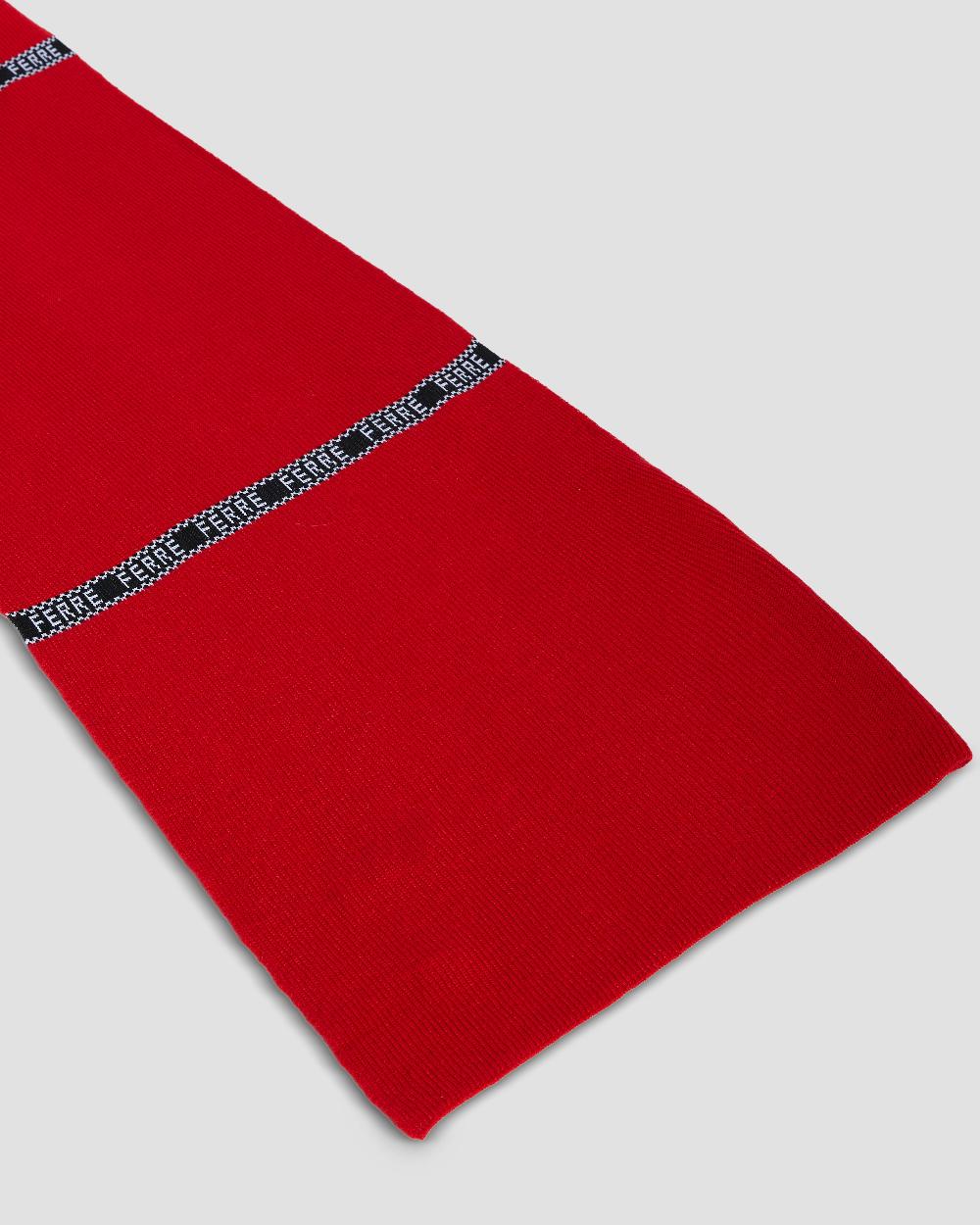 Gianfranco Ferre Brand Tape Scarf Red