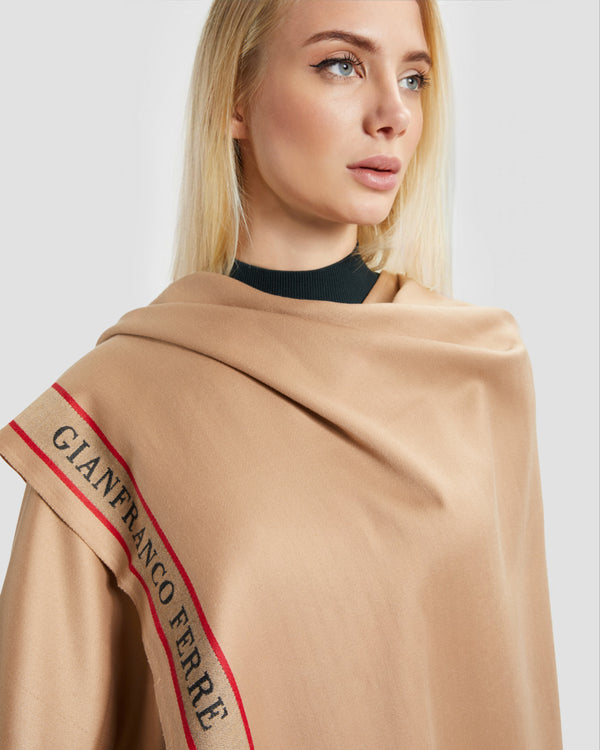 Gianfranco Ferre Brand Taper Poncho Camel