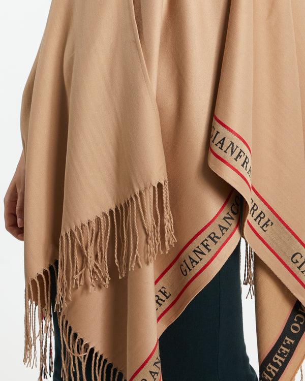 Gianfranco Ferre Brand Taper Poncho Camel