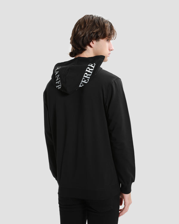 Gianfranco Ferre Branding Printed Hoodie Black