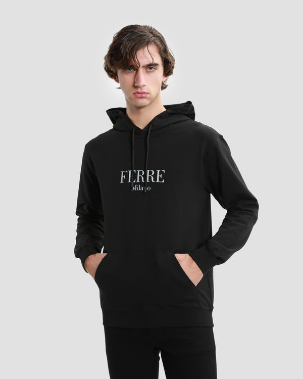 gianfranco ferre Branding Printed Hoodie Black