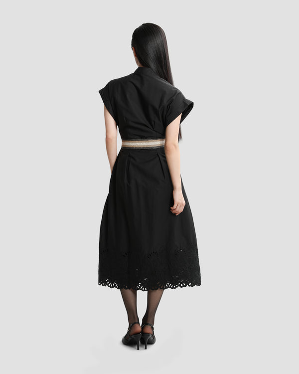 Gianfranco Ferre Broderie Anglaise Dress Black