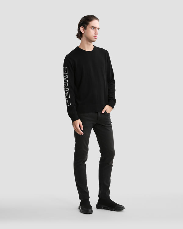 Gianfranco Ferre Buttoned Side Hem Sweater Black