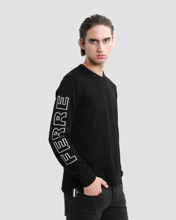 gianfranco ferre Buttoned Side Hem Sweater Black