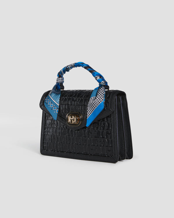 Gianfranco Ferre Charm Leather Shoulder Bag Black