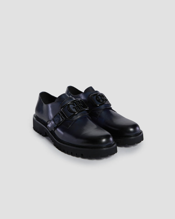 Gianfranco Ferre Chunky Soled Formal Shoes Navy