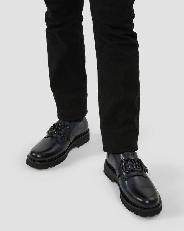 Gianfranco Ferre Chunky Soled Formal Shoes Navy