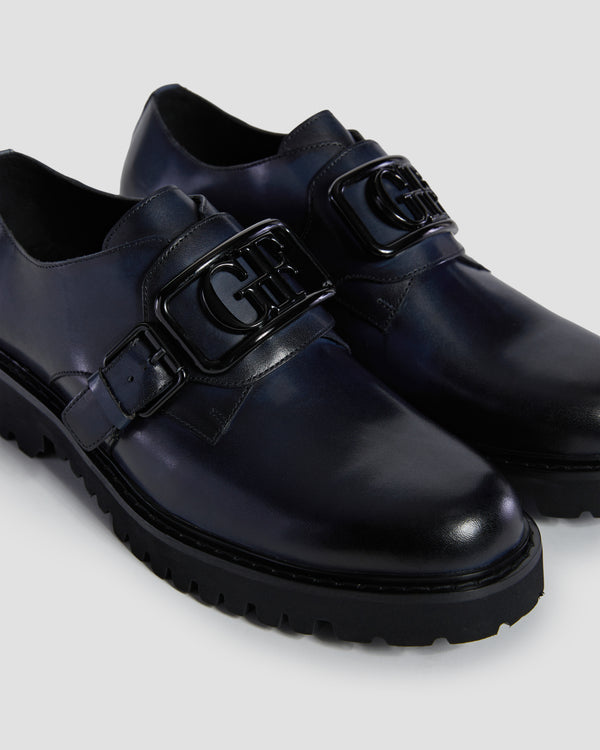 Gianfranco Ferre Chunky Soled Formal Shoes Navy