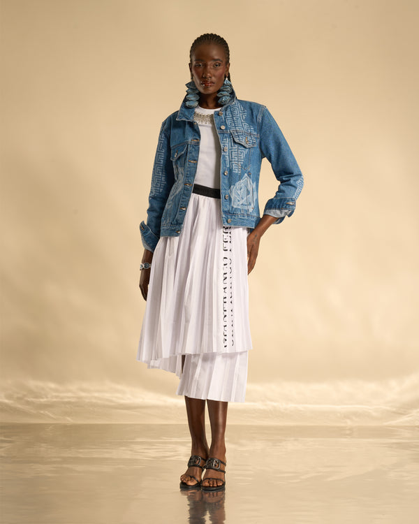 Gianfranco Ferre Classic Fit Denim Jacket Blue