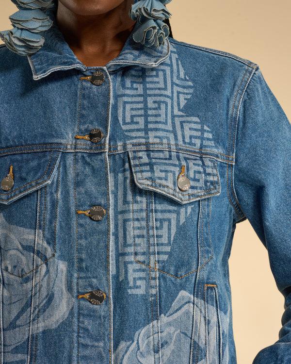 Gianfranco Ferre Classic Fit Denim Jacket Blue