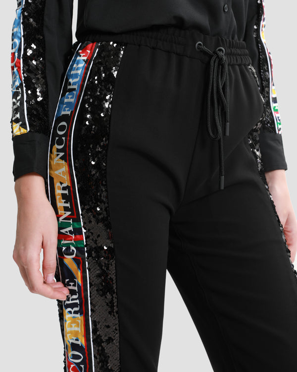 Gianfranco Ferre Color Block Trousers Black