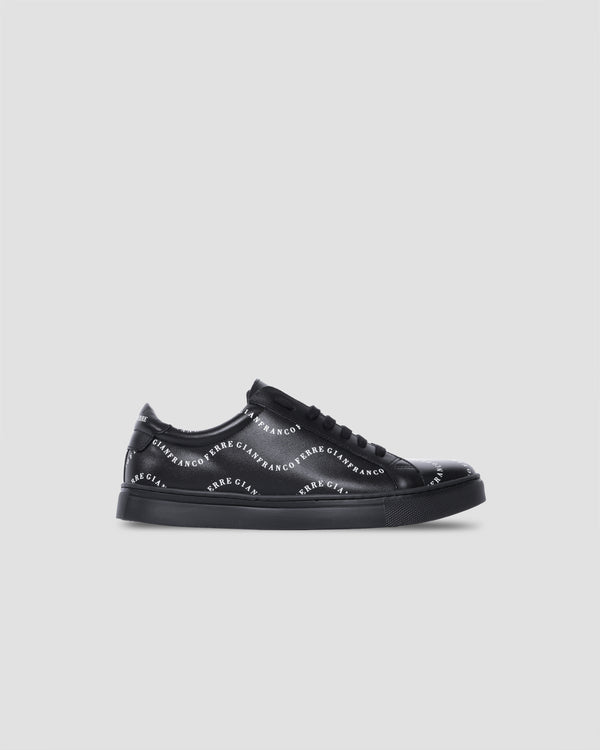 gianfranco ferre Curvy Brand Print Sneakers Black