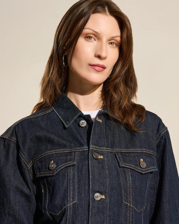 Gianfranco Ferre Dark Indigo Denim Jacket Navy