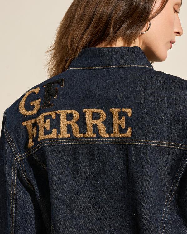 Gianfranco Ferre Dark Indigo Denim Jacket Navy