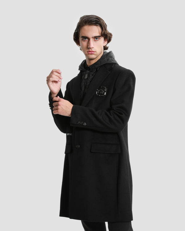 gianfranco ferre Detachable Hooded Coat Black