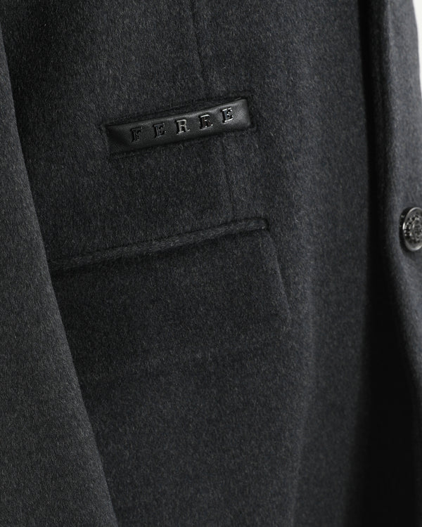 Gianfranco Ferre Detachable Hooded Coat Grey