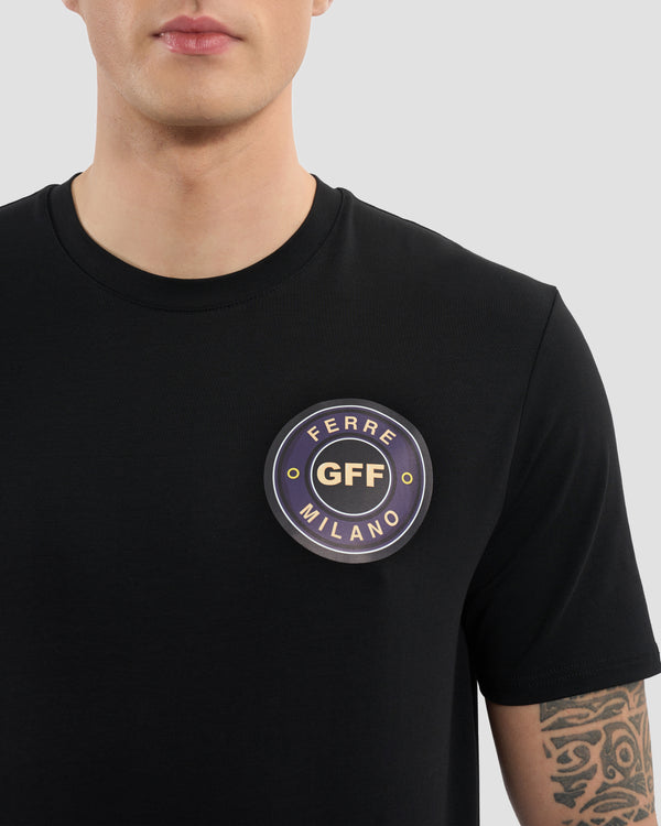 Gianfranco Ferre Double Stamped GFF T-Shirt Black