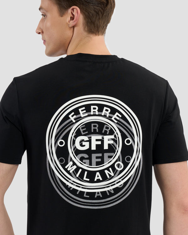 Gianfranco Ferre Double Stamped GFF T-Shirt Black