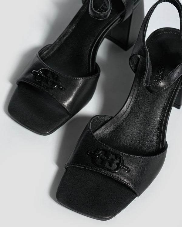 Gianfranco Ferre Eclipse Curved Sandals Black