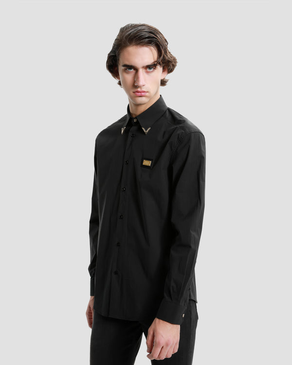 gianfranco ferre Embellished Chest Shirt Black