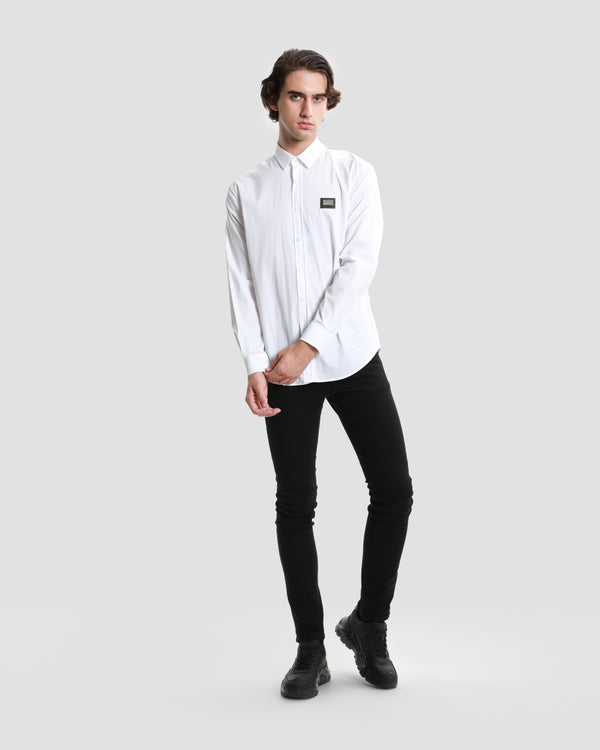 Gianfranco Ferre Embellished Chest Shirt White