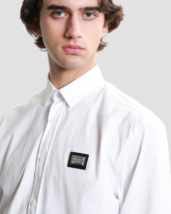 Gianfranco Ferre Embellished Chest Shirt White