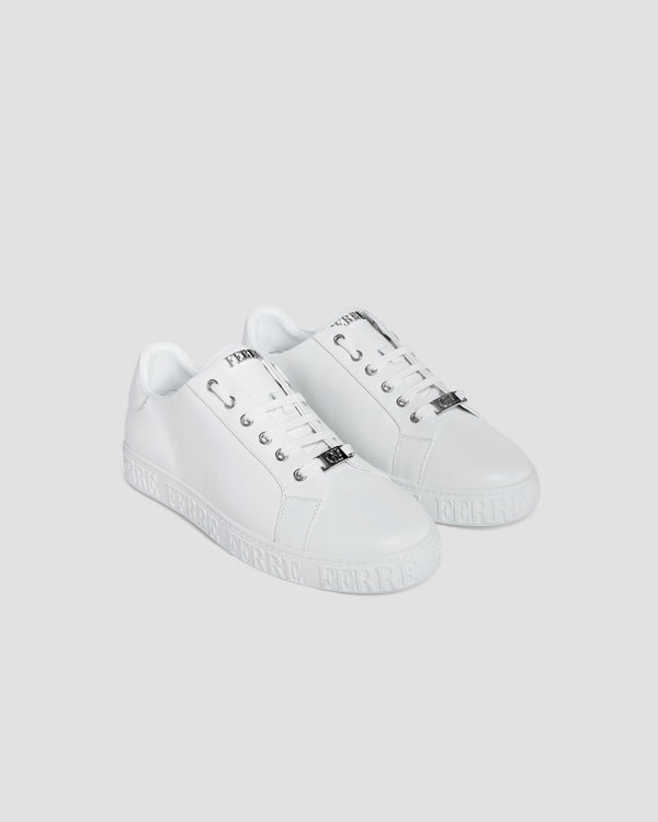 Gianfranco Ferre Embossed Sneakers White