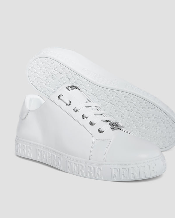 Gianfranco Ferre Embossed Sneakers White