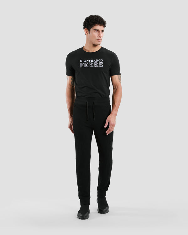 Gianfranco Ferre Embossed Track Pants Black